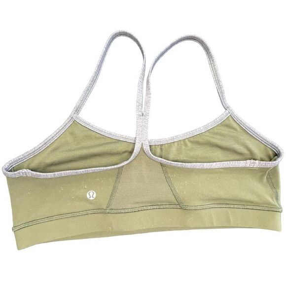 Lululemon Green and Grey Razor Back Pullover Sports Bra - Picture 2 of 5